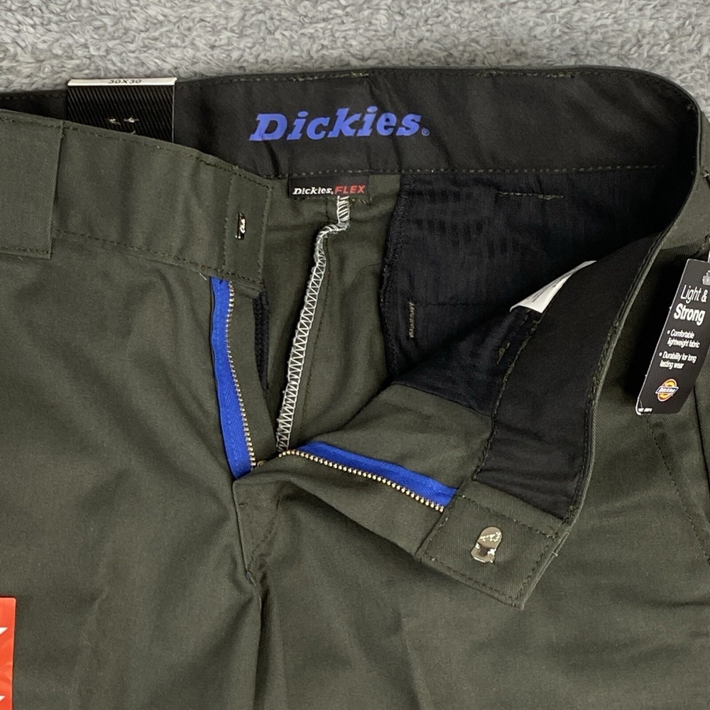 Dickies Pants 30x30 Green Slim Fit Tapered Leg‎ Flex Twill NWT - Picture 7 of 15
